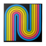 70s Retro Vintage Style Geometric Design Kakelplatta<br><div class="desc">Colorful 1970s Style Retro Vintage Geometric Design.</div>