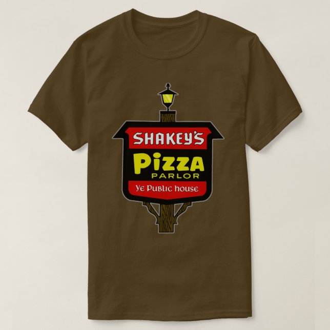 70s Shakeys Pizza Parlor Marquee T Shirt (Design framsida)