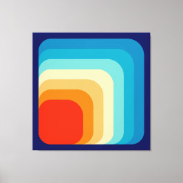 70s Square Rainbow Canvastryck