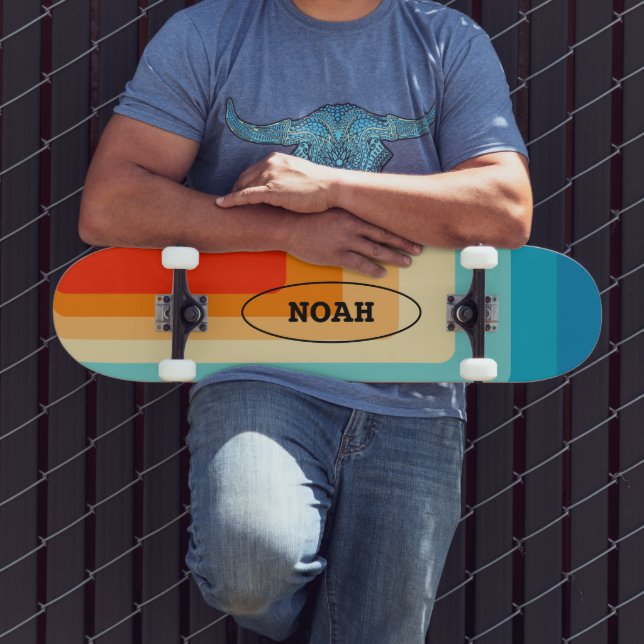 70s Square Rainbow Mini Skateboard Bräda 18,5 Cm (Utomhus 3)