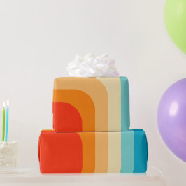 70s Square Rainbow Presentpapper