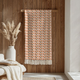70s Style Blanket Groovy Pastel Flower Power Fleecefilt
