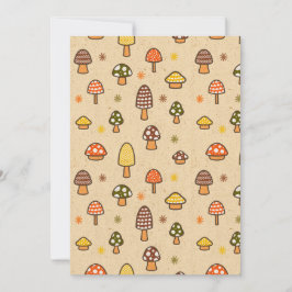 70s Style Retro Mushrooms Julkort