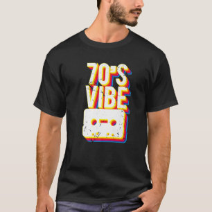 70S Vibe Cassette Tape Sten Party Disco Music Roli T Shirt