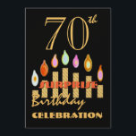 70th - 79th ÖVERRRAKNINGfödelsedagsfest inbjudan<br><div class="desc">Dessa guld- stearinljus är ett festligt långt som inviterar folks till ett ÖVERRRAKNINGfödelsedagfirande. All text är totalt anpassadet. Tillfoga ditt födelsedagår, och partyet specificerar! Du kan experimentera med olika pappra typer, genom att klicka på "den inbjudanalternativ" fliken på övrerighthanden, tränga någon. Denna design presenteras på ett hued metalliskt papper för...</div>