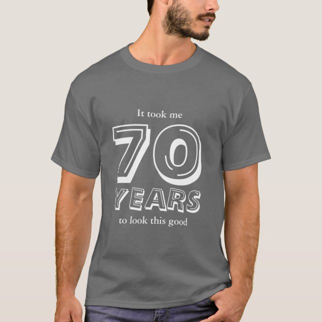 70th Anpassade för födelsedagskjorta | T-shirt (Framsida)