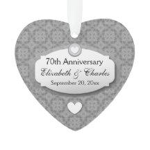 70th Årsdagbröllopsdagplatina Z03