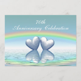 70th Årsdagplatinahjärtor Inbjudningar