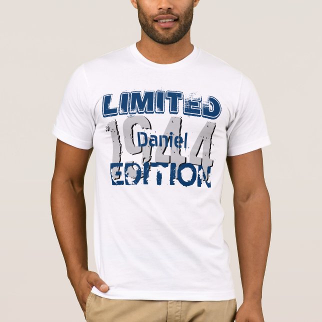 70th Begränsad upplaga A014 för födelsedaggåva Tee Shirt (Framsida)