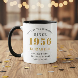 70th Birthday 1956 Add Name Elegant Mugg