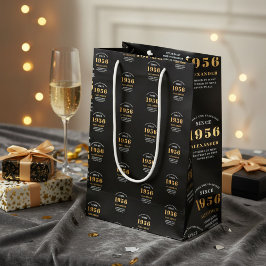 70th Birthday 1956 Black Gold Chic Elegant