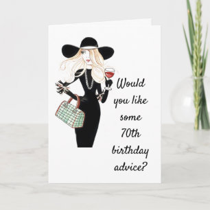 *70th BIRTHDAY ADVICE* TO A CO-WORKER Card Kort