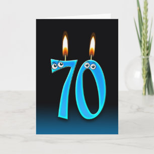 70th Birthday Candles Kort