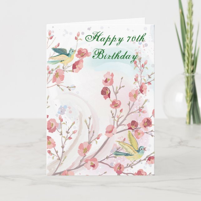 70th Birthday Card Kort (Framsida)