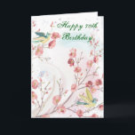 70th Birthday Card Kort<br><div class="desc">A subtle 70 Birthday Card,  with watercolour accents. Ideal for mum,  nan,  aunt or female friend.</div>
