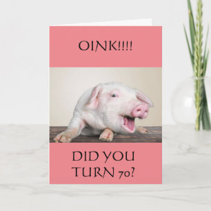 **70th** BIRTHDAY HUMOR FRÅN COMEDIC GRIS Card Kort