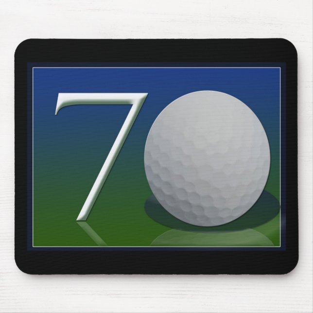 70th födelsedag för lycklig för golfnöt musmatta (Framsidan)