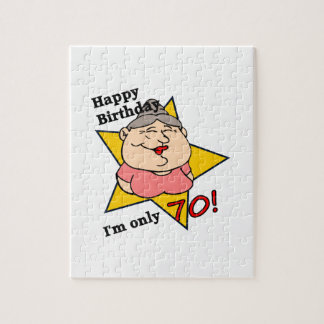 70th födelsedag för lycklig pussel