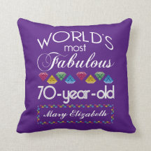 70th Födelsedag mest purpurfärgade sagolika