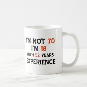 70th födelsedagdesigner kaffemugg