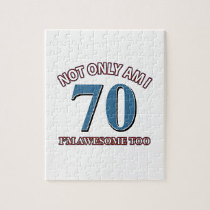 70TH födelsedagdesigner Pussel