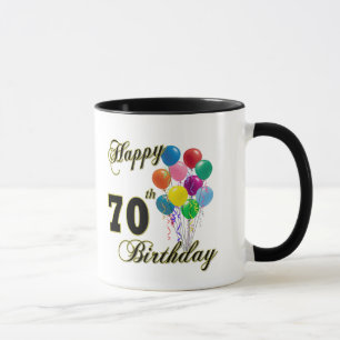70th födelsedaggåvor för lycklig och mugg