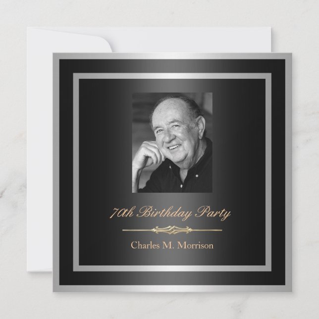 70th Födelsedaginbjudan - foto Inbjudningar (Framsida)