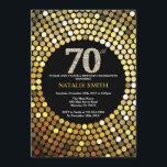 70th Födelsedaginbjudansvart och guld- glitter Inbjudningar<br><div class="desc">70th Födelsedaginbjudan. Svart och guld- glitter. Guld- diamant. Vuxen födelsedagsfest. För manar eller kvinnor. Behaga klickar "skräddarsy den" knäppas och använder vårt designverktyg för att ändra denna mall för mer ytterligare customization.</div>