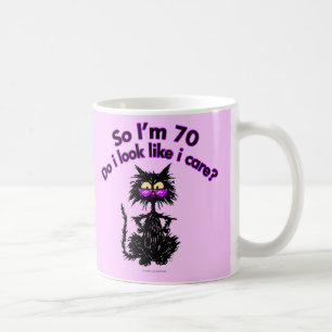 70th Födelsedagkattgåvor Kaffemugg