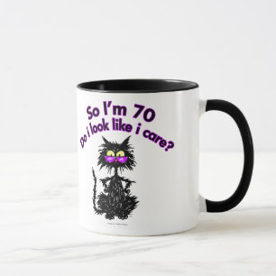 70th Födelsedagkattgåvor Mugg