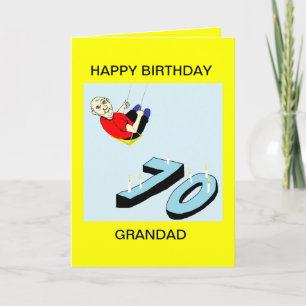 70TH FÖDELSEDAGKORT för GRANDAD Kort