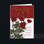 70th Födelsedagkort med ro Kort<br><div class="desc">70th Födelsedagkort med ro</div>