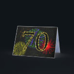 70th Födelsedagsfest inbjudan<br><div class="desc">Ljusa fyrverkerier som exploderar för att fira en 70th födelsedag på denna inbjudan till ett party. Ett öga som fångar födelsedagsfest inbjudan,  som du kan skräddarsy till ditt eget,  specificerar.</div>