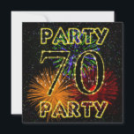 70th födelsedagsfest inbjudan med fyrverkerier<br><div class="desc">Ett elegantt fyrverkeriparty gör detta en flott inbjudan till någon händelse. Fyll specificerar in för att skräddarsy den. En inbjudan till en 70th födelsedagsfest.</div>