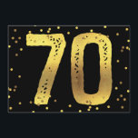 70th FödelsedagsfestFauxguld omkullkastar Inbjudningar<br><div class="desc">Den personifierade 70th födelsedagsfest inbjudan för kvinnor med härligt fauxguld omkullkastar den grafiska bildergränsen för konfettiar. Omkullkastar chic moderna 70 fixad text med fauxguld verkställer på en klassikersvartbakgrund. Baksidaen av inbjudan är en flott svart med fauxguld omkullkastar polka dots och guld- anpassadetext. Om du behöver någon hjälp som skräddarsy din...</div>