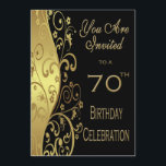 70th Födelsedagsfestpersonliginbjudan Inbjudningar<br><div class="desc">Dina ska gäster älskar denna personifierade den 70th födelsedagsfest inbjudan.  Enkelt yet festligt… är den ett passande långt som firar din stora dag för hedersgästen.  Denna är en perfekt milstolpeinbjudan. Glöm inte att matcha porto!</div>