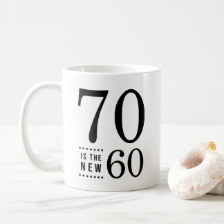 70th Födelsedagsvart 70 är de nya 60na Kaffemugg