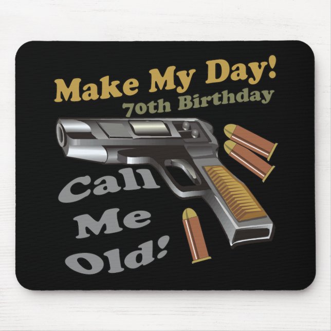 70th FödelsedagT-tröja och gåvor Musmatta (Framsidan)