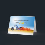 70th För motorcykelparty för födelsedag flammande Inbjudan<br><div class="desc">Rusa upp och bränning över! En brinna motorbike med flammar att vinka bakom och att rida fastar med din partyinbjudan! Se helheten spänna av kort för åldrar och förhållanden i mitt lager. Allt konstverk tar copyrightt på Norma Cornes</div>