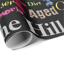 70th Grattis på födelsedagen i en grafittistil Presentpapper