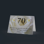 70th Hälsning för födelsedagvit roscitationstecken Kort<br><div class="desc">70th Hälsning för födelsedagvit roscitationstecken</div>