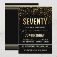 70th Skimrande guld- konfettiar för