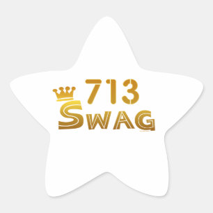 713 Texas Swag Stjärnformat Klistermärke