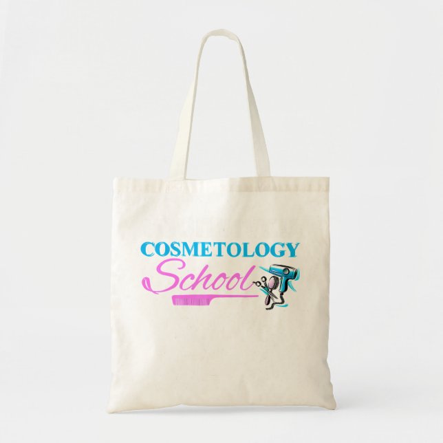 714 Funny Cosmetology School Studenten Cosmetolog Tygkasse (Framsidan)