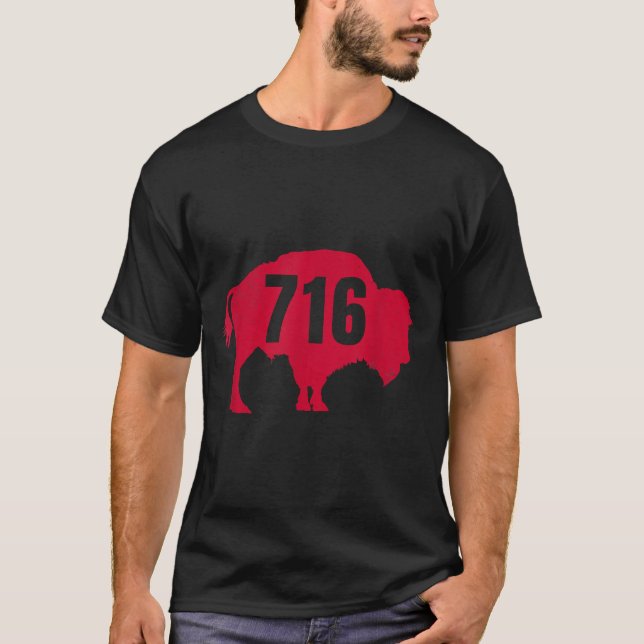 716 Områdeskod Buffalo New York BFLO WNY T Shirt (Framsida)