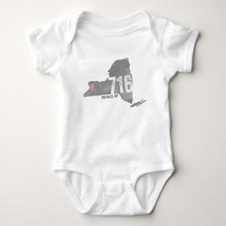 716 statlig Silhouette för hjärtabuffel NY New T-shirt