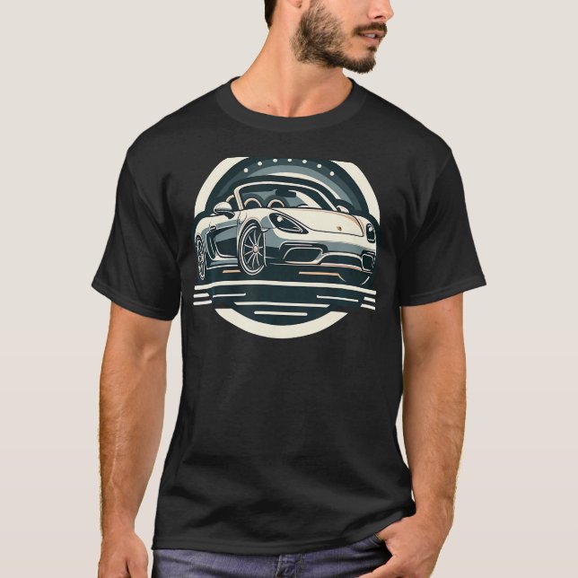 718 Boxster-sportbil T Shirt (Framsida)
