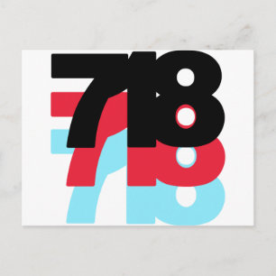 718 Områdeskod Vykort