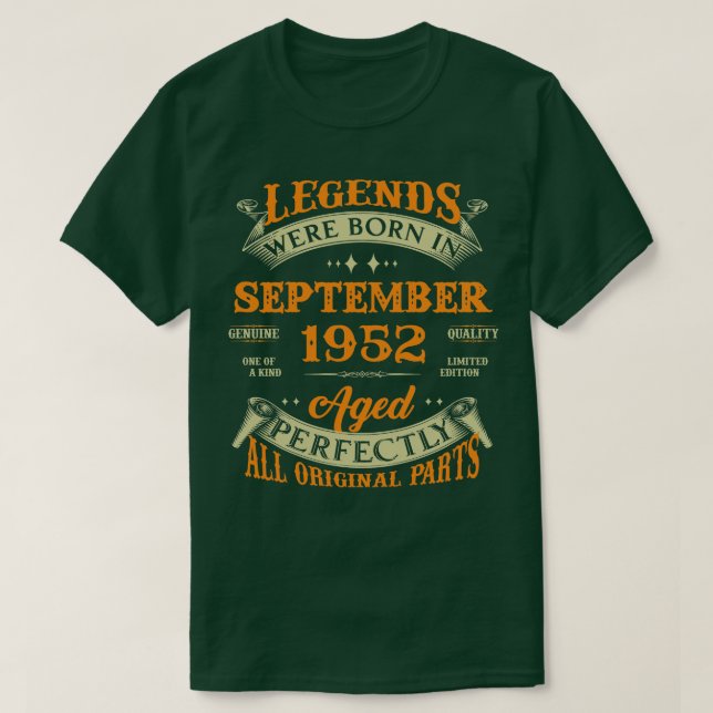 71:a födelsedag "Gift-legender" född i september 1 T Shirt (Design framsida)