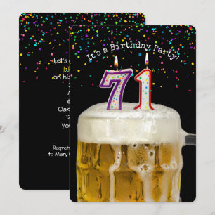 71:a födelsedag i Party Inbjudningar